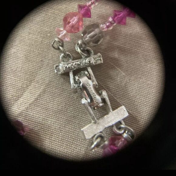 Vtg Vendome 2 Strand Aurora Borealis Pinks & Smoke Crystal 22-24" Necklace Set - Picture 9 of 13